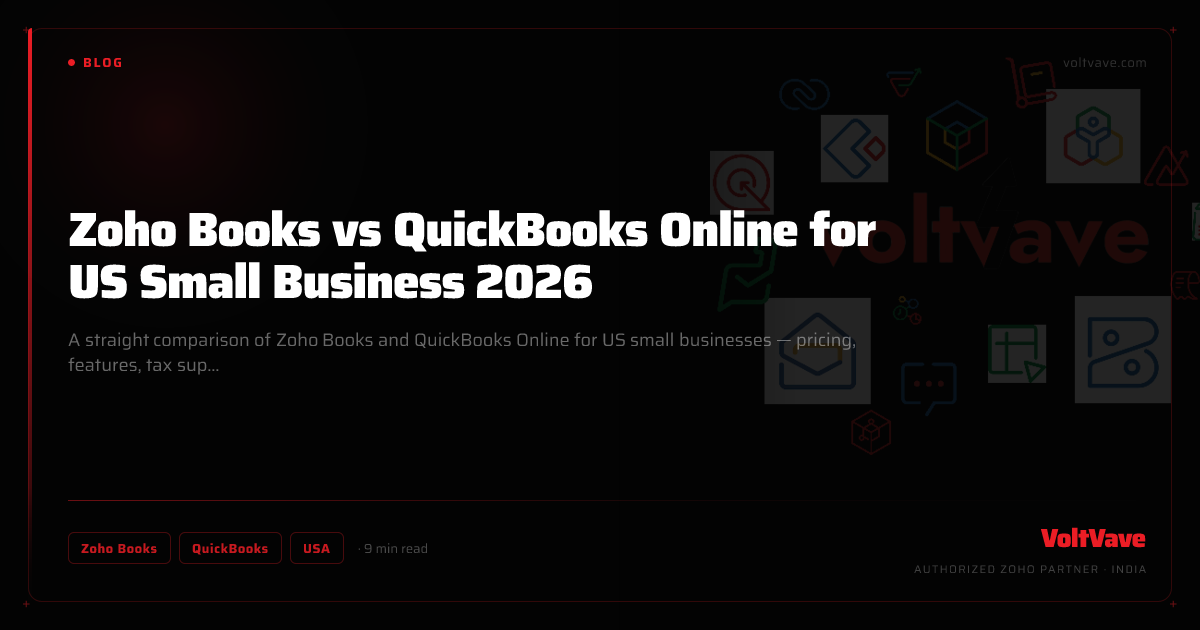 Zoho Books vs QuickBooks Online for US Small Business 2026