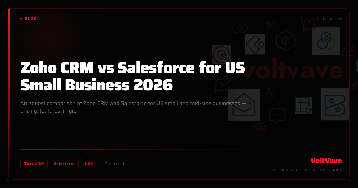 Zoho CRM vs Salesforce for US Small Business 2026