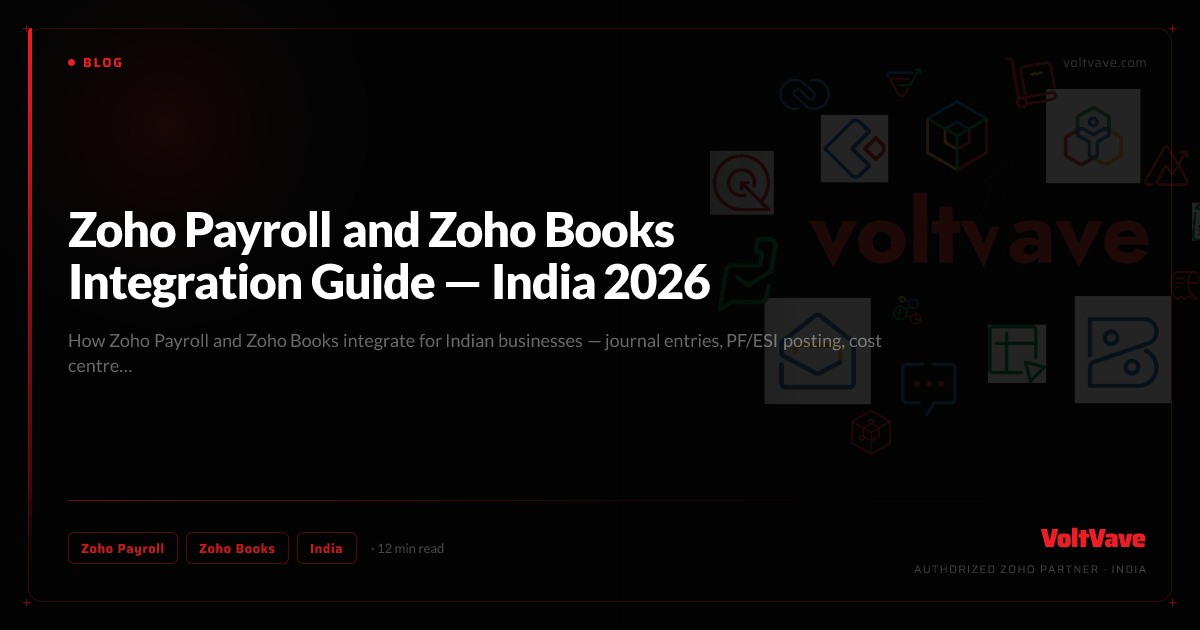 Zoho Payroll and Zoho Books Integration Guide — India 2026